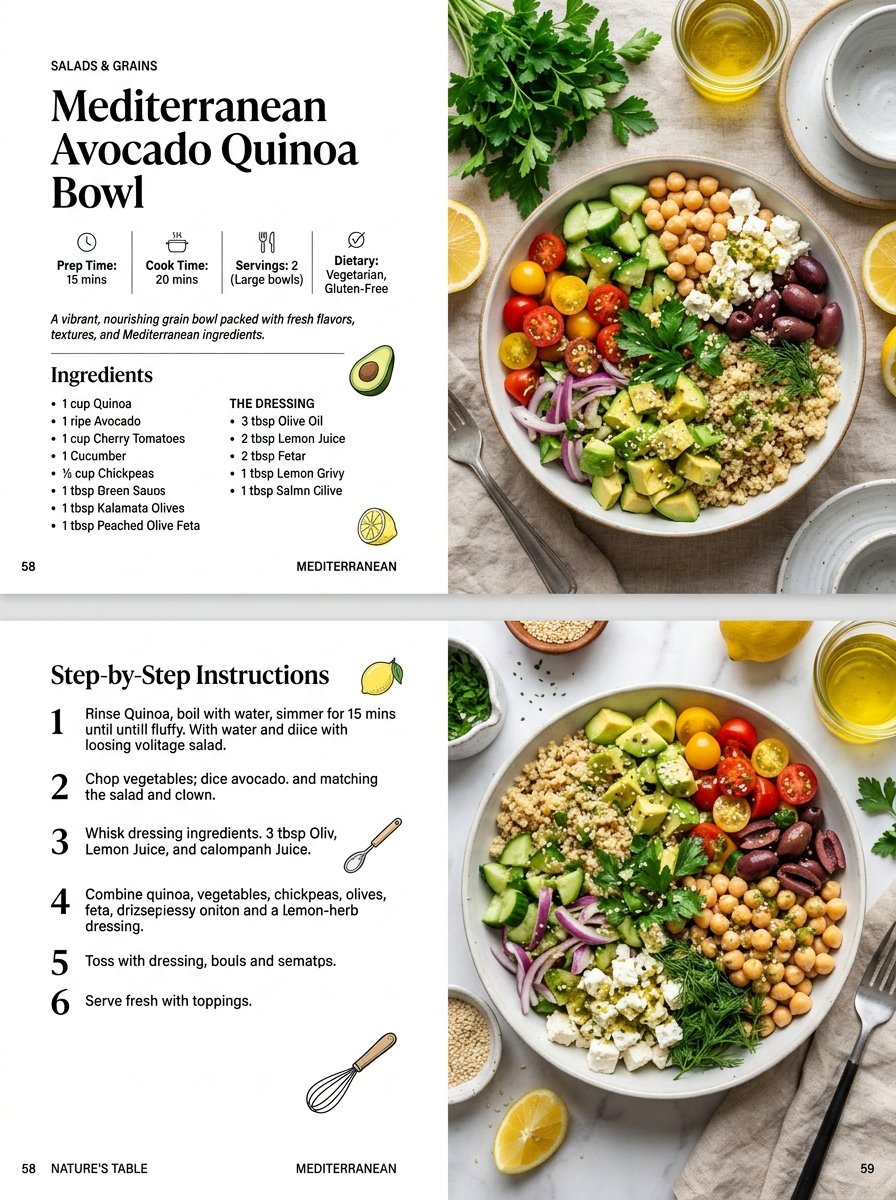 Crunchy Mediterranean Avocado & Quinoa Salad
